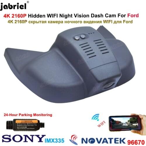 4K Car DVR Video Recorder UHD 2160P Hidden Wifi Dash Cam Car Camera Driving Recorder For Ford Focus mk4 2018 2019 2020 2021 2022
