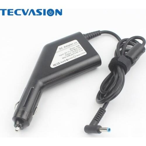 19.5V 2.31A Laptop Adapter DC Car Charger with USB Power for HP EliteBook G3 820 G4 840 1040 G2 1040 G1 1040 1030 725 Blue Jack