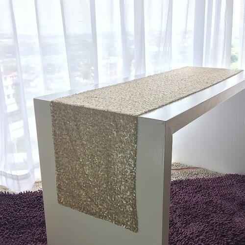 30x180cm Rose Gold Silver Sequin shiny table runner colour Luxury Style for For Wedding Hotel Dinner Party Decoration