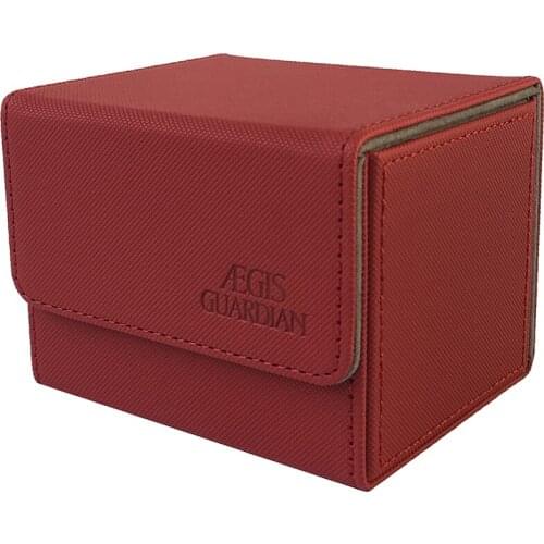 100+ AEGIS GUARDIAN Side-Loading Card Case Deck Box Mtg Pokemon Yugioh TCG Binders: Red