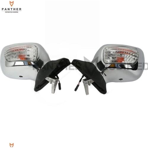 ABS Chrome Motorcycle Mirror LED turn Light Moto Rear View Mirror Signal case for Honda Goldwing GL1800 F6B 2013 2014 2015 2016