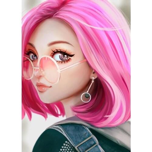 DIY Painting By Numbers Cartoon Beauty Oil Coloring By Numbers Wall Art Canvas Picture Hand Painted Home Decoration 40x50CM