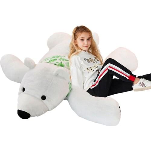 Fancytrader 59'' Giant Stuffed Polar Bear Plush Bear Toy Doll Hugging Pillow White Bear Toy for Kid Boy Girl Birthday Gift 150cm
