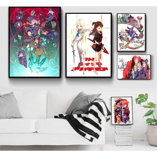 Witch Little Academia Anime Girl Canvas Art Painting Posters And Prints For Living Room Wall Picture Home Decor No Framed Quadro