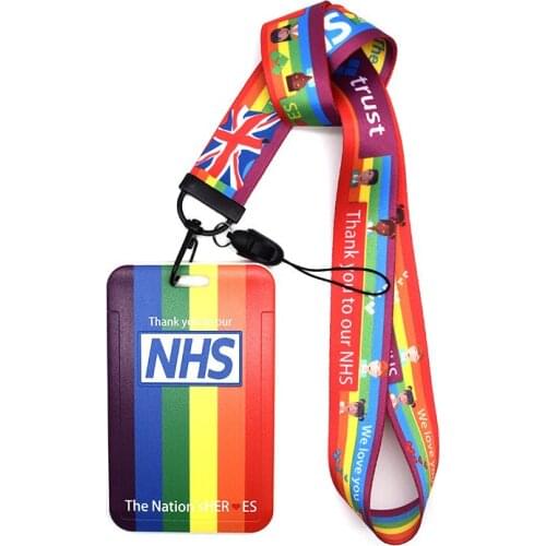 Employee Name ID Card Holder Neck Strap with Lanyard Badge Holder Business Credit ID Card Bus ID Holders Protector Cover