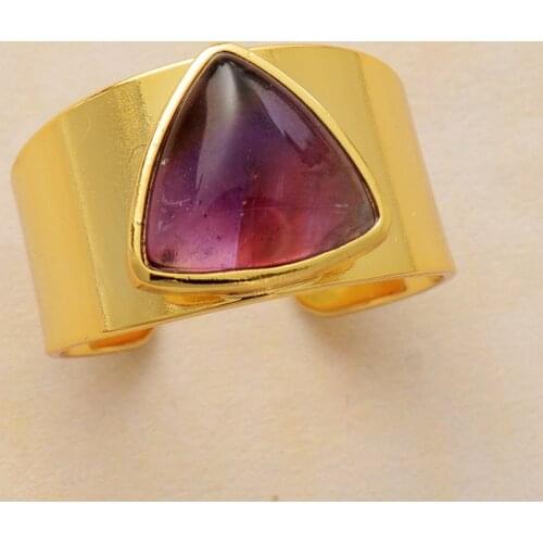 Luxury Women Gems Stone Finger Rings Fashion Party Cocktail Adjustable Designer Ring Anniversary Wedding Jewelry