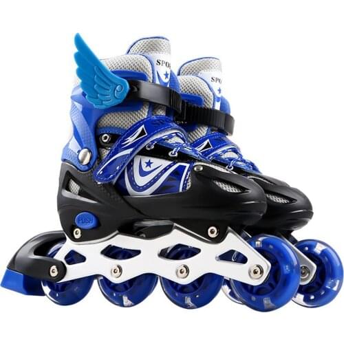 2021 Full Flash Boys Girls Kids Skates Children Inline Roller Skates Comfortable Skating Shoes 4 Wheels Adjustable Size Sneakers