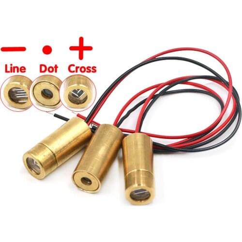 Laser head 650nm 9mm 3V 50mW Laser Cross Diode Module Red Copper Head