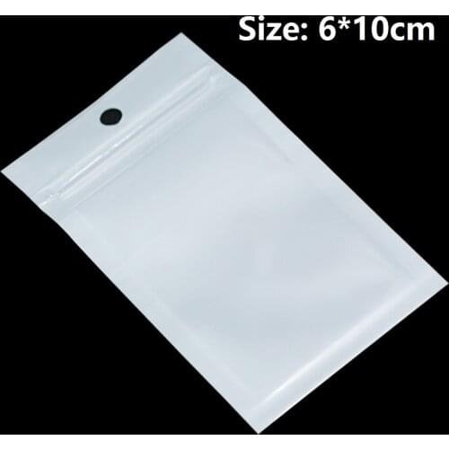 Small 6*10cm, 200pcs, Clear Pearl White Plastic Packaging bag, Pearl film Plastic bag, Polybag, Storage for Gift Accessories