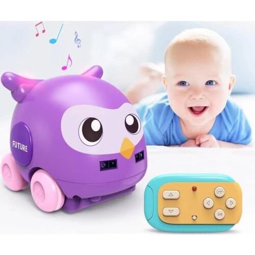 Mini cartoon animal RC car Hand Control Induction Track 360 degree rotation Following me Model Electric cute small car Kids Toys
