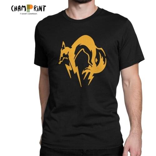 Metal Gear Solid FOX T Shirt Mens 100% Cotton Novelty T-Shirts Crewneck MGS Tee Shirt Short Sleeve Clothes Adult