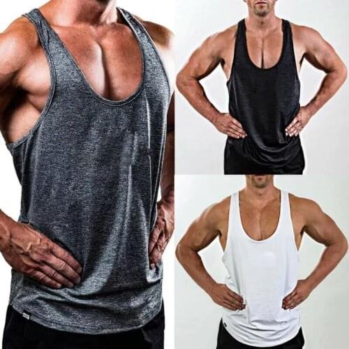 Men Gym Singlet Training Bodybuilding Tank Top Vest Sleeveless Fitness Top