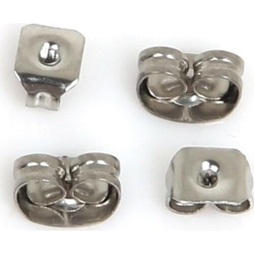 New Arrival 200pcs/lot 5x3.5mm 6x4.5mm Stainless Steel Earring Back Stoppers Earnuts Earring Plugs For Jewelry Making