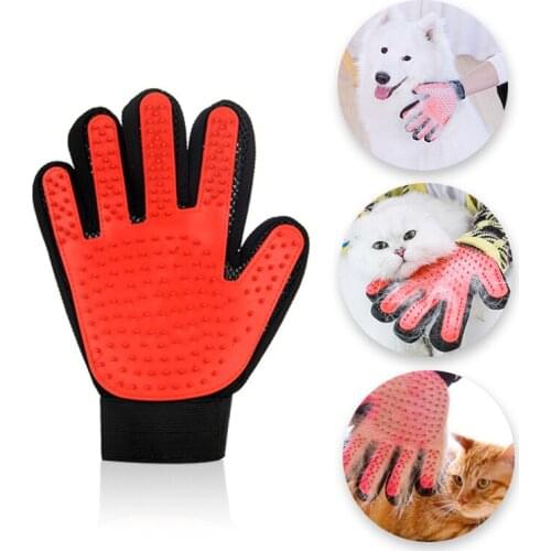 Cat Grooming Glove for Cats Gloves Comb for Animals Hair Remover Pet Bath Brush Dog Massage Pet Cleaning Supplies