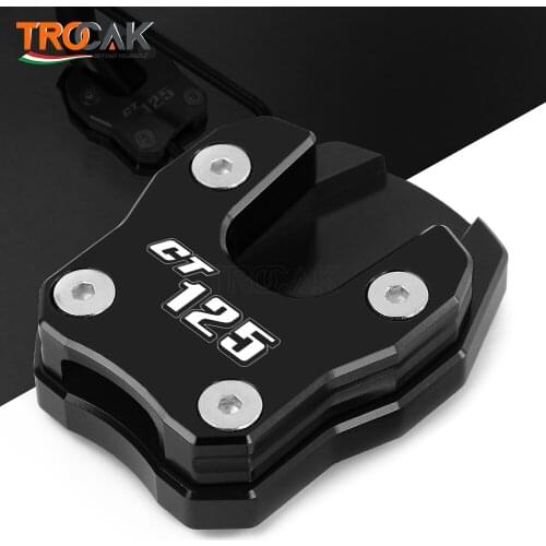 For HONDA CT125 Hunter Cub 2020 Motorcycle CNC Kickstand Foot Side Stand Extension Pad Support Plate Enlarge Stand With LOGO