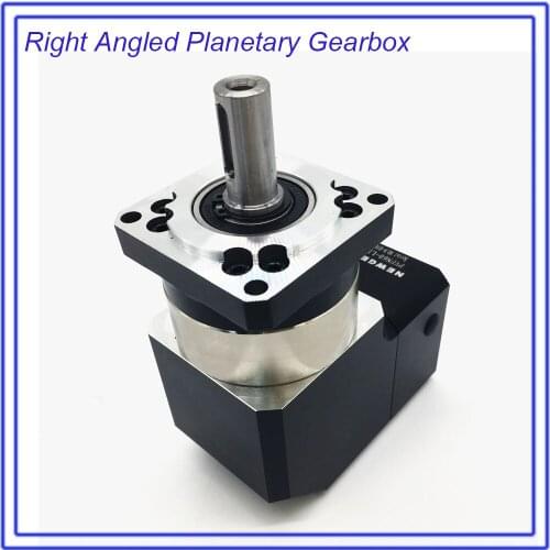 10:1 Right Angled Turning Planetary Reducer Gearbox 90Degree Reversing Corner Reducer for NEMA24 60mm 200W 400W 600W Servo Motor