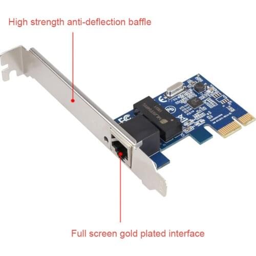 RTL8111F Chipset PCIe Gigabit PCI Express Card 10/100/1000Mbps RJ45 Lan Ethernet Adapter for Desktop