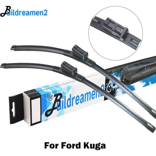 Buildreamen2 Car Wiper Blade Natural Rubber Windshield Wiper For Ford Kuga 2008 2009 2010 2011 2012 2013 2014 2015 2016 2017