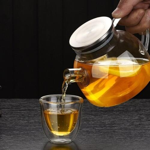 Glass Kettle High Borosilicate Heat resistant Tea Set Temperature Pot Health Preserving Flower