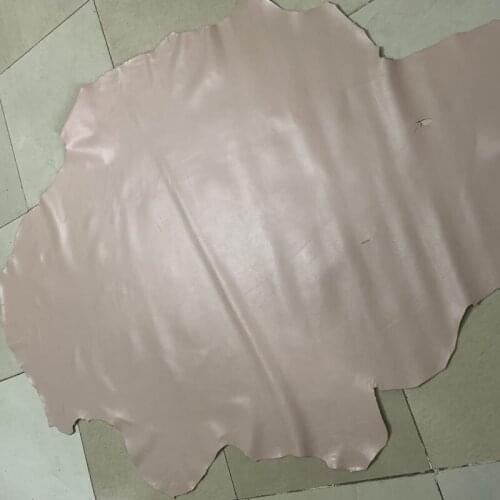 Light pink Genuine grain sheep skin leather material sale by whole piece