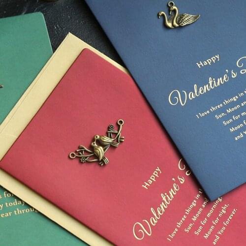 Vintage Envelope Kraft Paper Envelope Fire Paint Seal Wedding Invitation Envelope Blessing Greeting Card Letter Gift Envelope