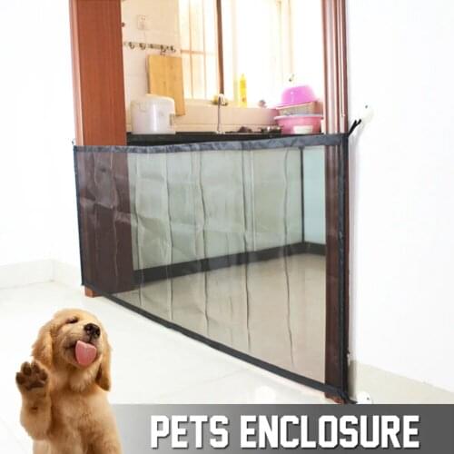 Magic Dog Gate Ingenious Mesh Dog Fence For Indoor and Outdoor Safe Pet Dog gate Safety Enclosure Pet supplies Dropshipping