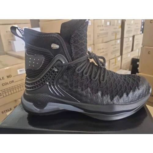 High-top mens anti-smashing and anti-piercing safety shoes flying woven light work shoes protective work shoes mens large size