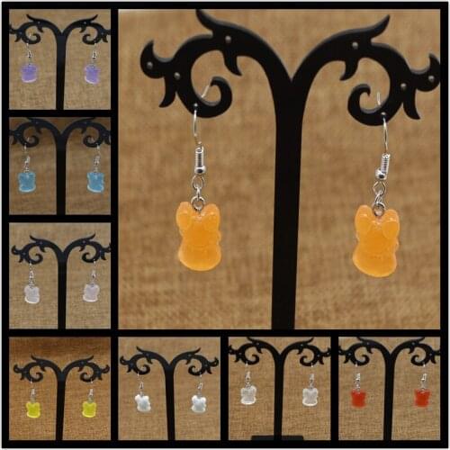 2020 New Fashion Color Transparent Candy Color Plastic Frog Earrings Fashion Earrings Ladies Fashion Earrings