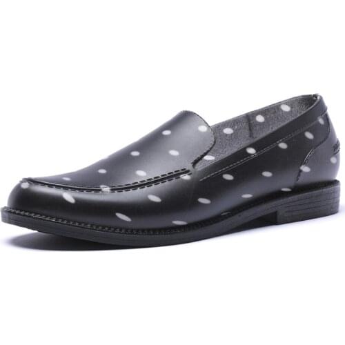 235-1015 TONGPU Womens Waterproof Loafer Flat Heel Rain Shoes