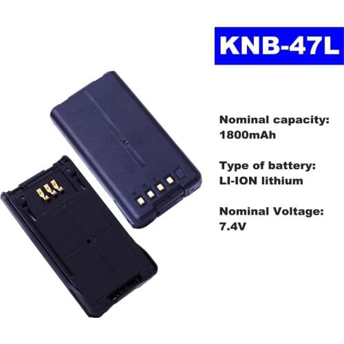 7.4V 1800mAh LI-ION Radio Battery KNB-47L For Kenwood Walkie Talkie NX-200 NX-300 Two Way Radio