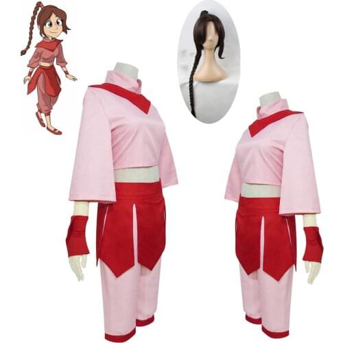 Anime Avatar: The Last Airbender Ty Lee Cosplay Costume Adult Halloween Costumes Suit And Wig