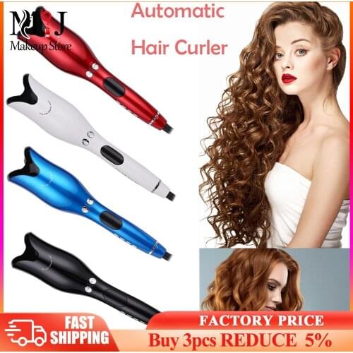 LCD Automatic Hair Curler Adjustable Temperature IR Heating Portable Multifunctional Liquid Crystal Hair Curler (EU)