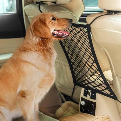 Car Dog Barrier Seat Car Two layers Dog Barrier Mesh Net Bag Between Car Organizer Seat Back Storage Luggage Holder Pocket #3