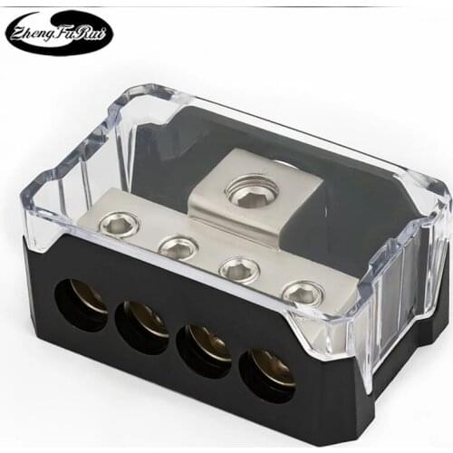 Car audio power amplifier modified pure one-to-four/one-out four grounding box, junction box, hub, and splitter