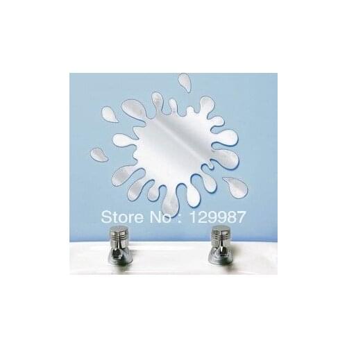 Free shipping Shatterproof Acrylic Splash Mirror Decals sticker wall mirror home decoration