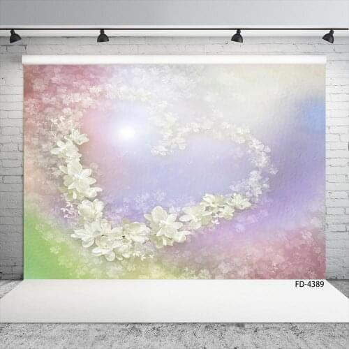 Heart-shaped flower petals for Valentines Day photo background Shiny photo background newborn photo background