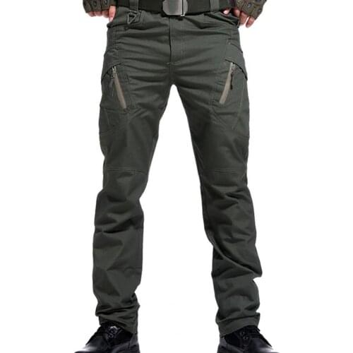 New Summer Cargo Pants Multi-Pocket Skin Friendly Cotton Blend Water Resistant Long Pants Trousers Men Slim Fat Cargo Pant 3XL