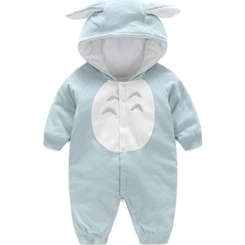 Baby romper jumpsuit with hood baby jumpsuit cotton coat