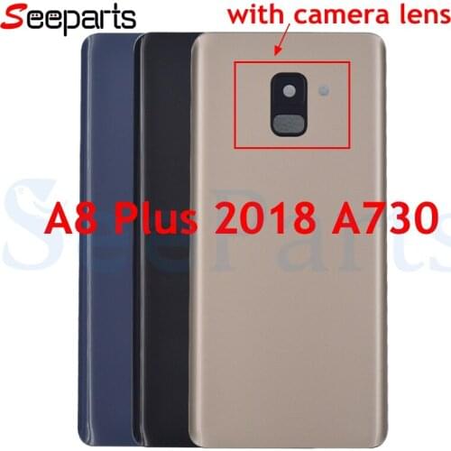 For Samsung Galaxy A8 Plus 2018 Back Battery Cover A730 Replacement Parts For Samsung A730 Rear Housing Cover + Camera Lens