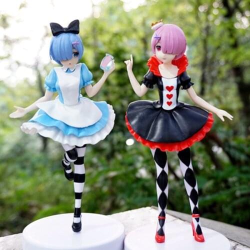 Rem Lam 25 cm anime action figure model Toy action figure figure Re:Life in a different world from zero Ram/Rem in Wonderland
