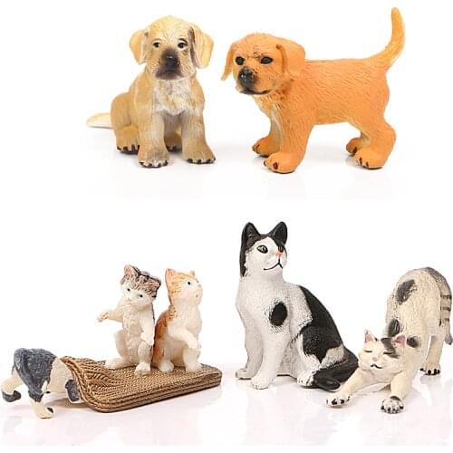 Realistic Cute stretching Cat,playing kitten,Ratrevor Hound Dog Puppy Action Figures Model Figurine Miniature Collection Toys