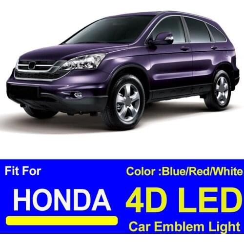 Car Logo Trunk Boot Emblem Badge Covers 4D Led Light for HONDA NEW FIT CR-V Odyssey ACCORD CIVIC DRL Secure Bulb Marker Lighting