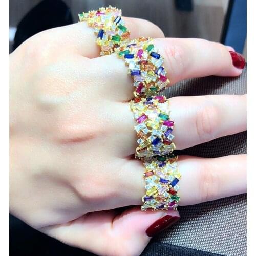 JYZSHINY Rings With Crystals