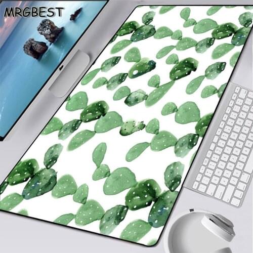 MRGBEST Cactus XL Anime Large Mouse Pad HD Printing Computer Player Lock Edge Rubber Padmouse XXL Keyboard PC Game Lol Csgo Mat