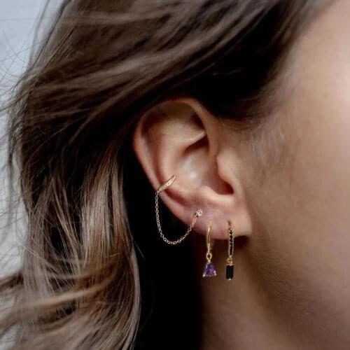 Colorful Zircon Hoop Earrings For Women Pendientes Plata 925 Vintage Hanging Earrings Hanging Earrings Silver 925 Jewelry Aretes