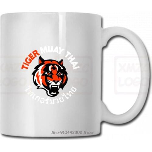 Tiger Muay Thai Kungfu Mon Vo Karate Judo Chien Dau Cau Lac Bo Ao Den Mug Cup Women Men