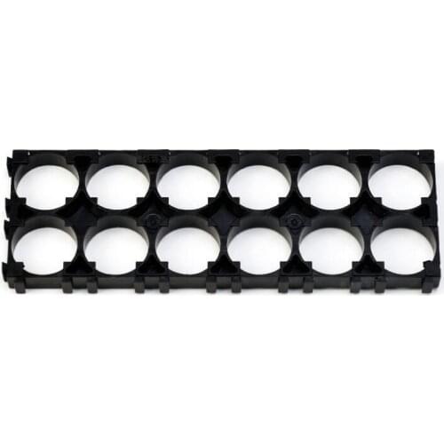 MasterFire 500pcs/lot 2*6 21700 Battery Holder Bracket Cell Safety Anti Vibration Black Plastic Brackets For 21700 Batteries