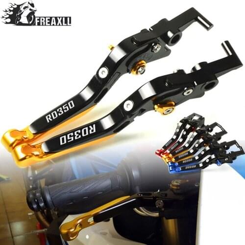 Motorcycle Motorbike Accessories Aluminum Handlebar Grips Adjustable Folding Brake Clutch Levers For YAMAHA RD350 1980 1981 1982