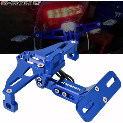 For BMW R1200GS LC R1200RS R1200RT R1200R R 1200GS ADV 2014-2017 Motorcycle License Number Plate Frame Holder Bracket With LED