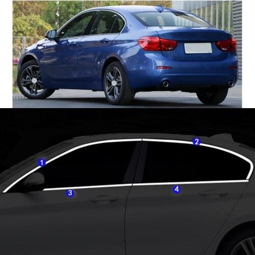 Car Sticker Garnish Pillar Window Middle Strip Trim Frame Hoods For BMW 1-Series 120i 118i 125i 2017 2018 2019 2020 2021